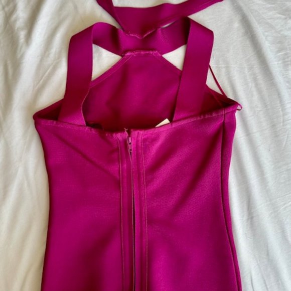 Karen Millen silhouette double strap bandage top PURPLE size US 4 / UK 8 - Picture 6 of 9